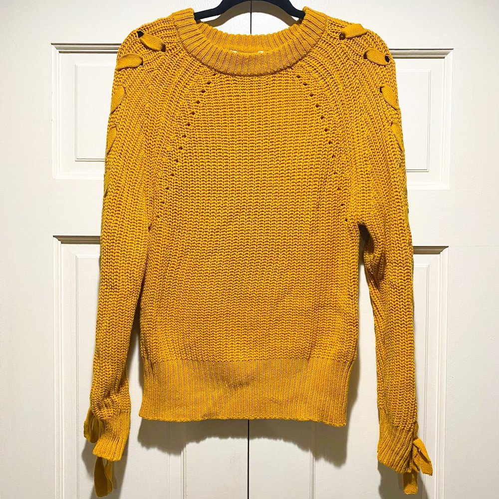Yellow Time and Tru Cable Knit Sweater
